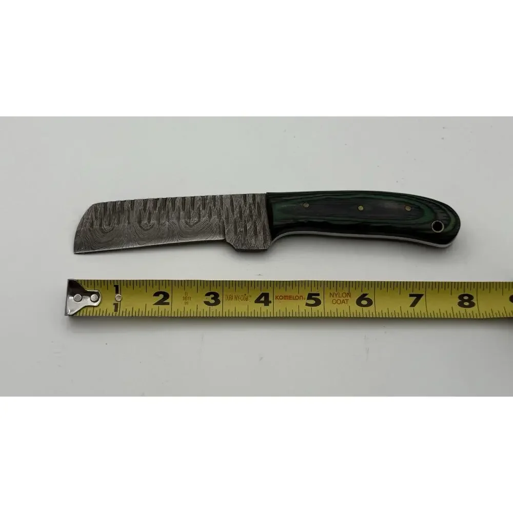 Handmade Damascus Steel Fixed Blade Knife w/ Leather Sheath – Pakistan Made NEW